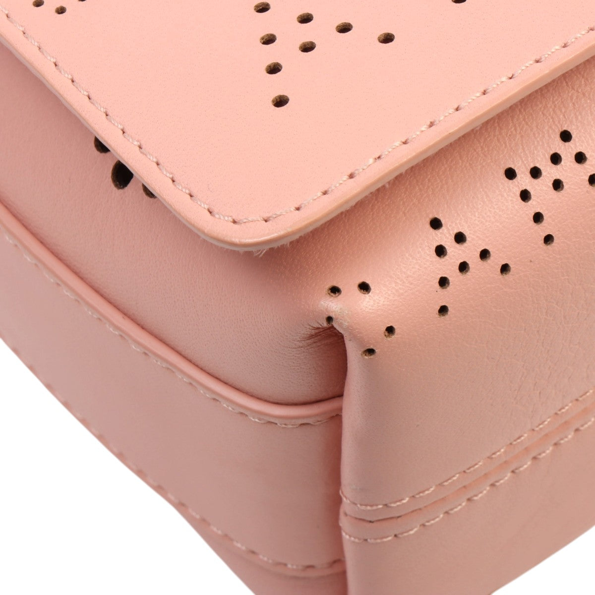 Circa 2020 Perforated CC Turn-Lock Shoulder Bag Pink