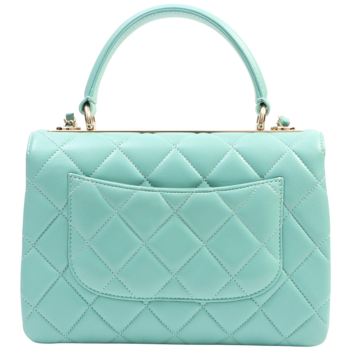 Circa 2021 Matelassé Stitch CC Turn-Lock 2-Way Bag Light Blue
