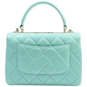 Circa 2021 Matelassé Stitch CC Turn-Lock 2-Way Bag Light Blue