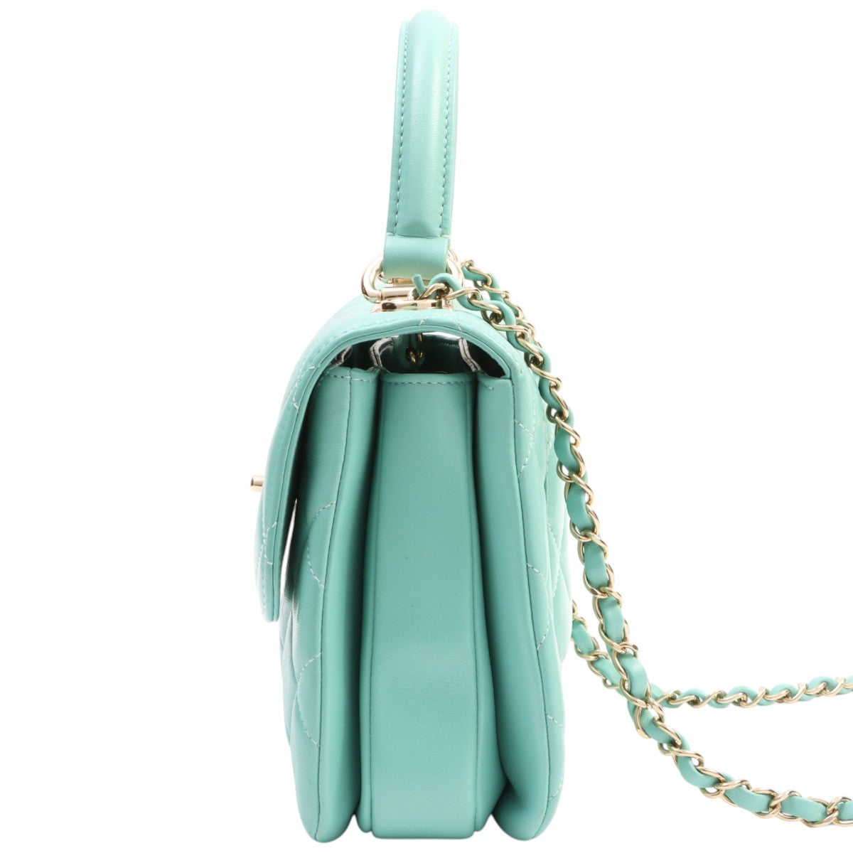 Circa 2021 Matelassé Stitch CC Turn-Lock 2-Way Bag Light Blue