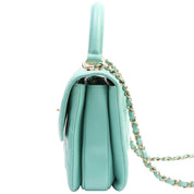 Circa 2021 Matelassé Stitch CC Turn-Lock 2-Way Bag Light Blue