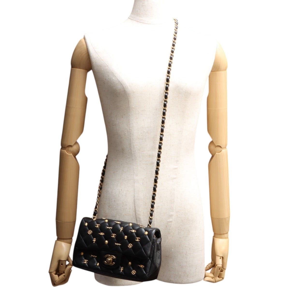 Circa 2019 Egypt Charm Classic Flap Chain Bag Mini Black