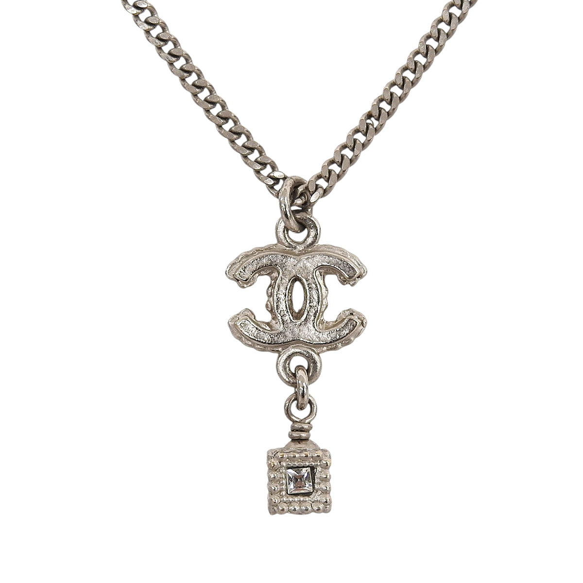 2012 Cube Design CC Logo Necklace Silver