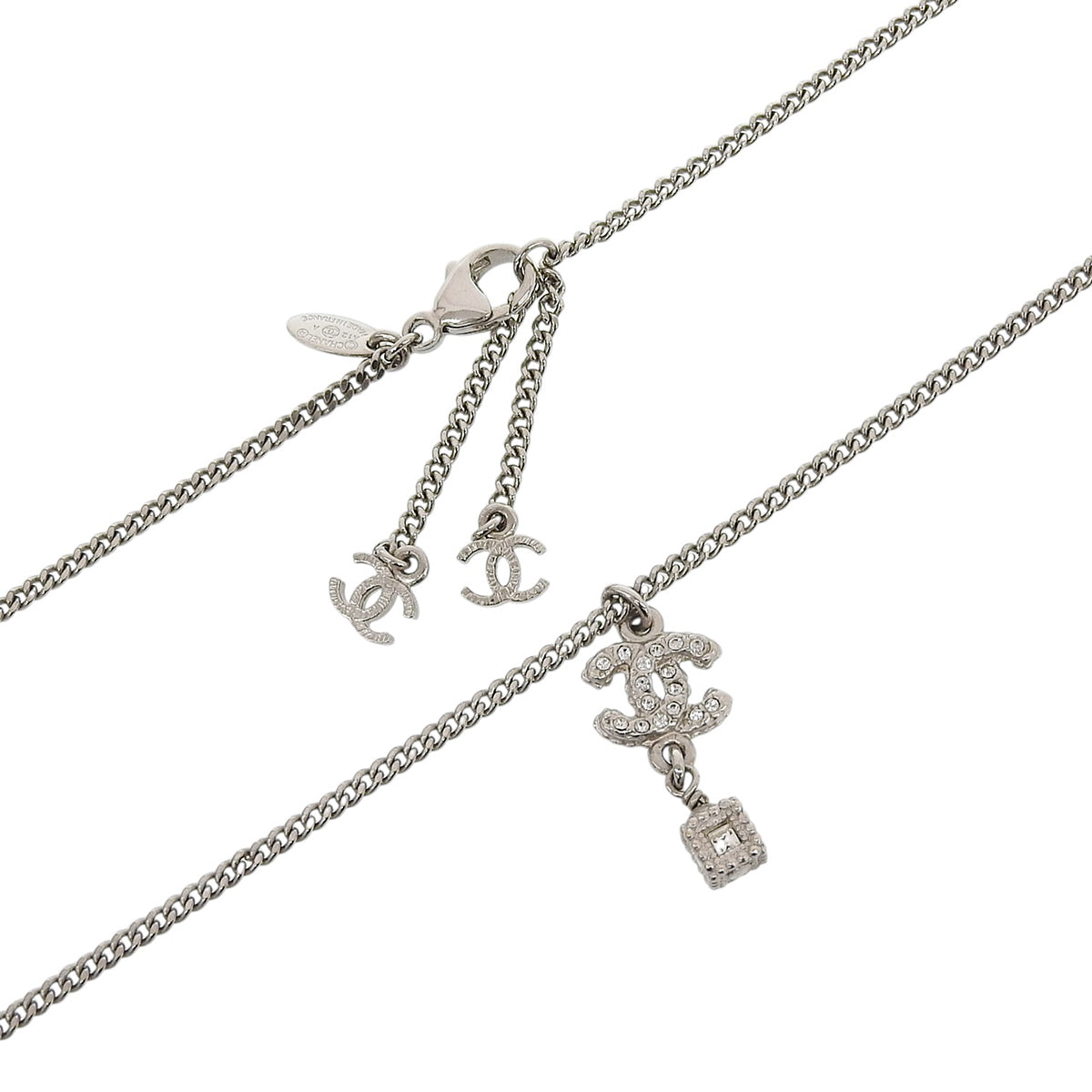 2012 Cube Design CC Logo Necklace Silver