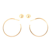 18K Trinity Earrings Yellow Gold/Pink Gold/White Gold