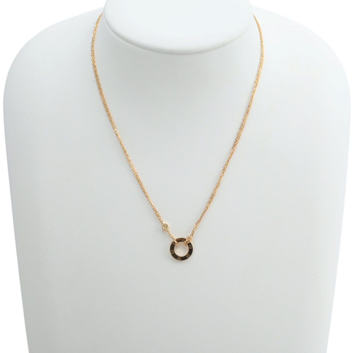 18Kダイヤモンドラブサークルネックレス イエローゴールド