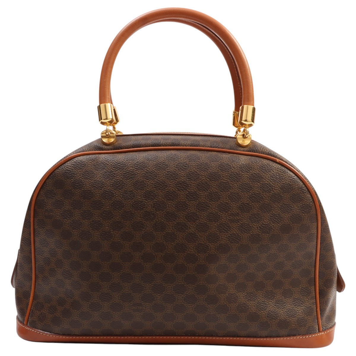 Macadam Pattern Logo Embossed Handbag Brown