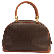 Macadam Pattern Logo Embossed Handbag Brown