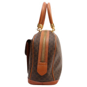 Macadam Pattern Logo Embossed Handbag Brown