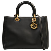 Leather Lady D-Sire 2-Way Bag Black