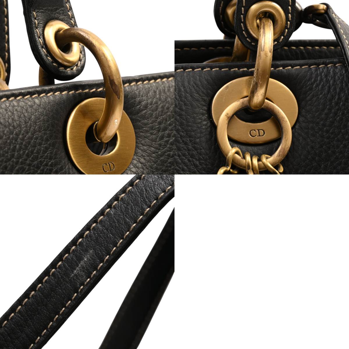 Leather Lady D-Sire 2-Way Bag Black