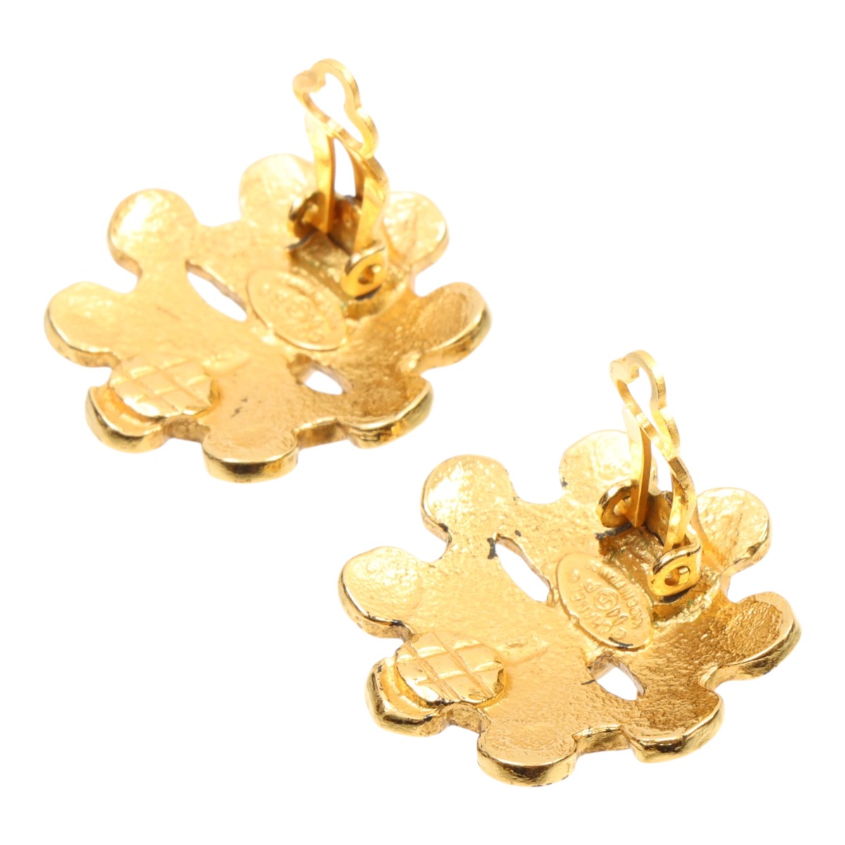 2004年製 デザインモチーフCCマークイヤリング ゴールド