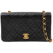 Circa 1990 Matelassé Full Flap Mini, Black