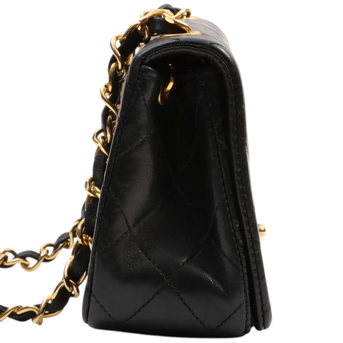 Circa 1990 Matelassé Full Flap Mini, Black