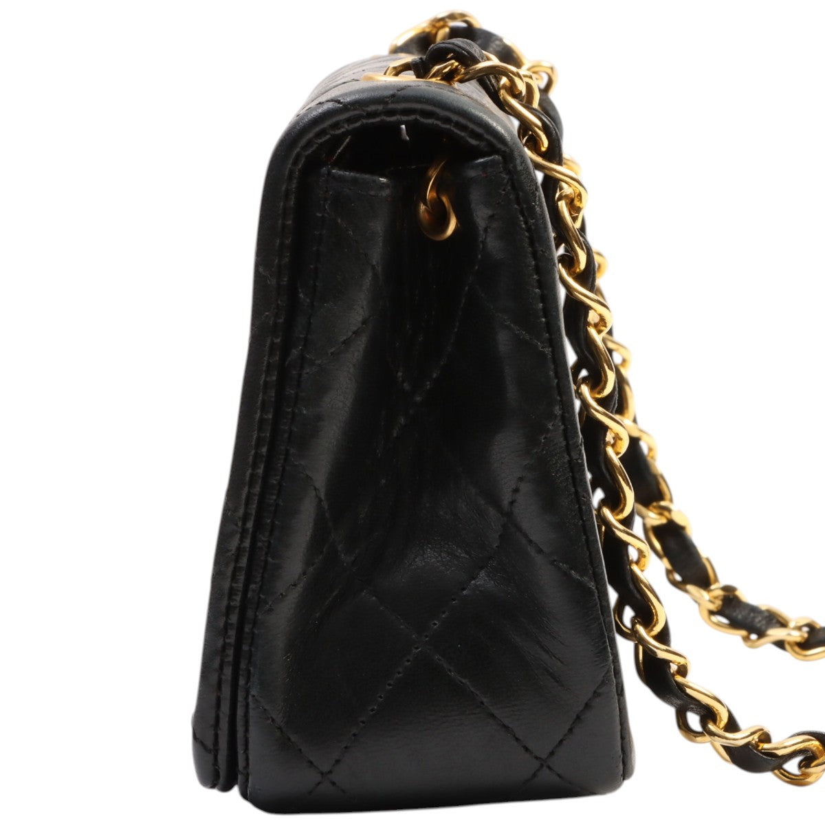 Circa 1990 Matelassé Full Flap Mini, Black