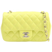 Circa 2021 Classic Flap CC Turn-Lock Chain Bag, Yellow Green