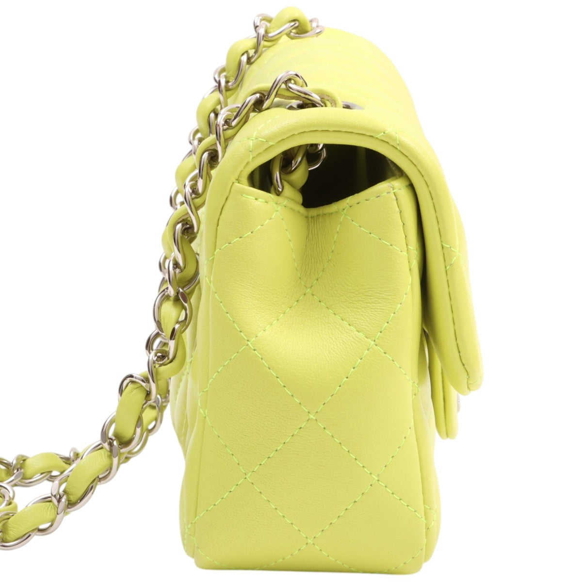Circa 2021 Classic Flap CC Turn-Lock Chain Bag, Yellow Green