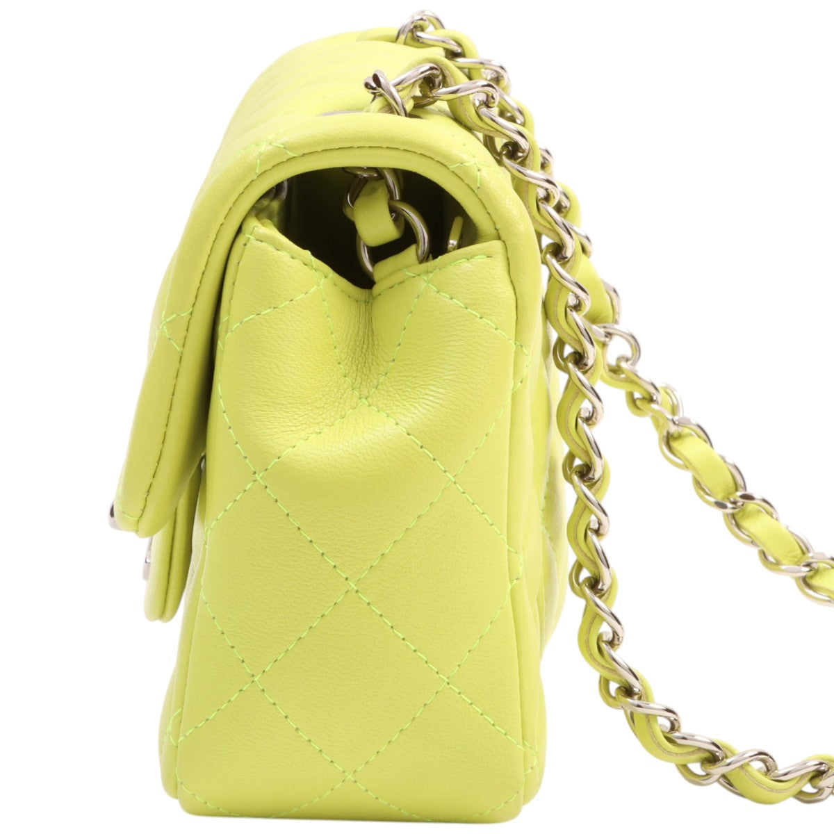 Circa 2021 Classic Flap CC Turn-Lock Chain Bag, Yellow Green