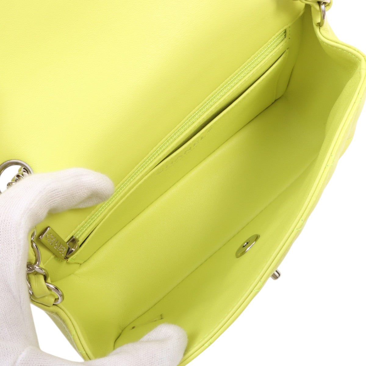 Circa 2021 Classic Flap CC Turn-Lock Chain Bag, Yellow Green