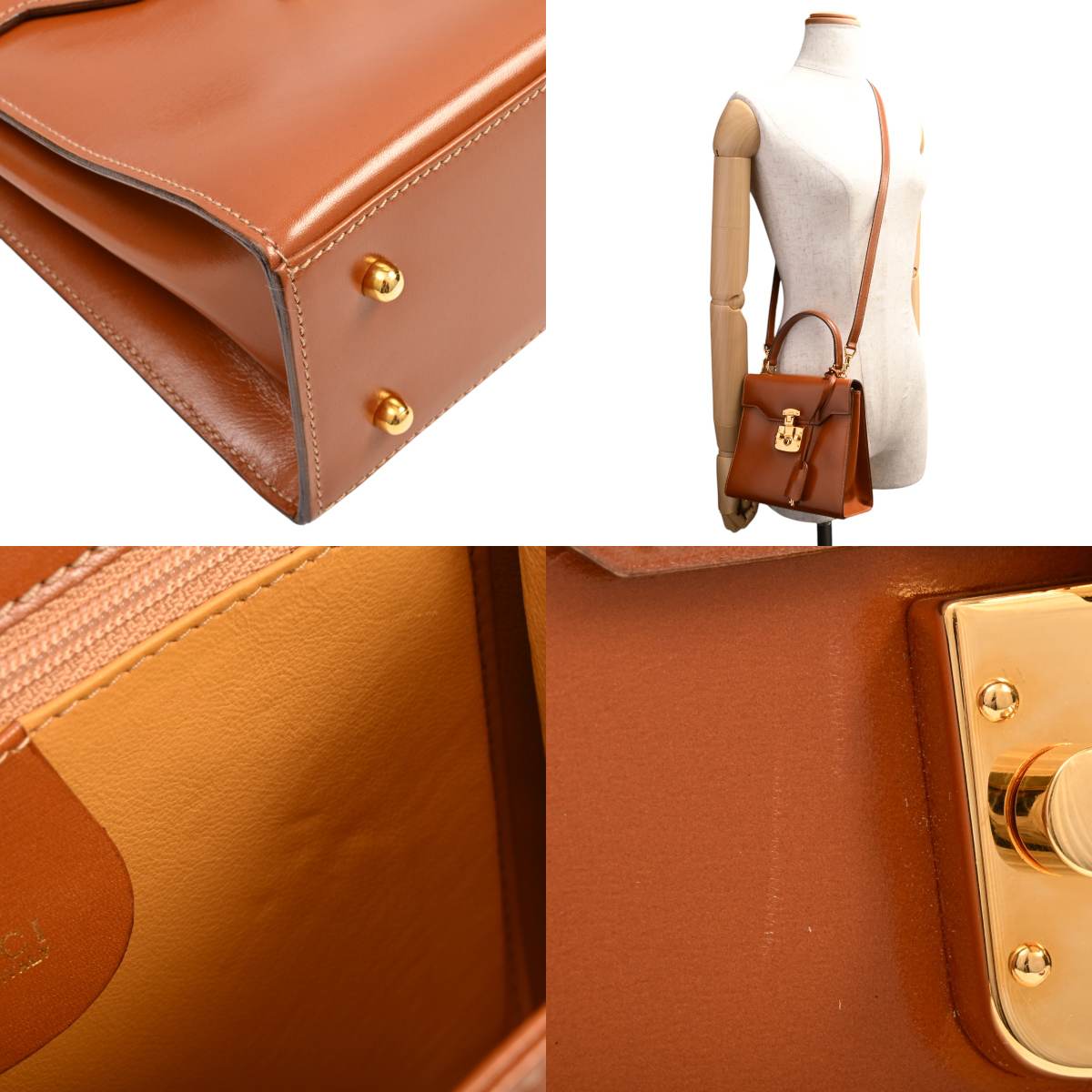 Lady Lock 2-way Bag Brown