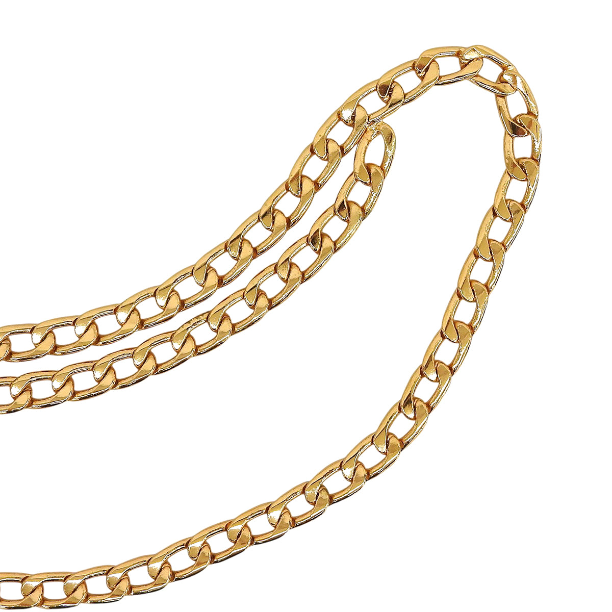 CC Mark Coin Charm Chain Belt Gold