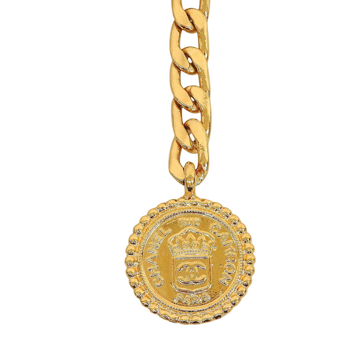 CC Mark Coin Charm Chain Belt Gold
