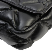 2016年左右制造 泡泡绗缝链条单肩包 黑色