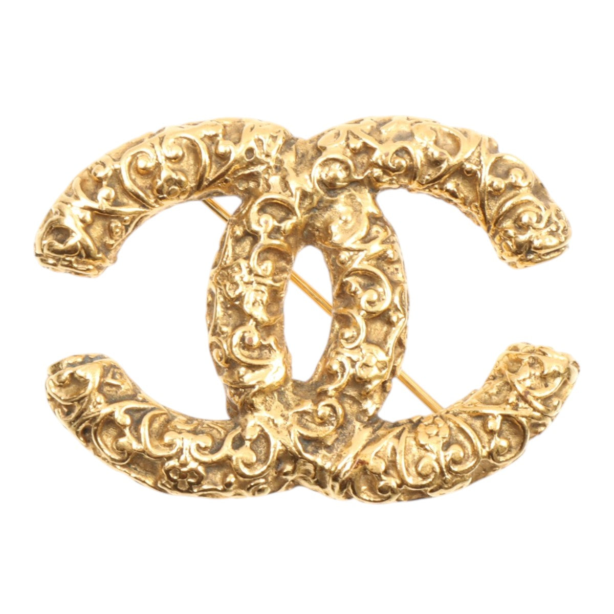 1993 CC Logo Design Brooch Gold