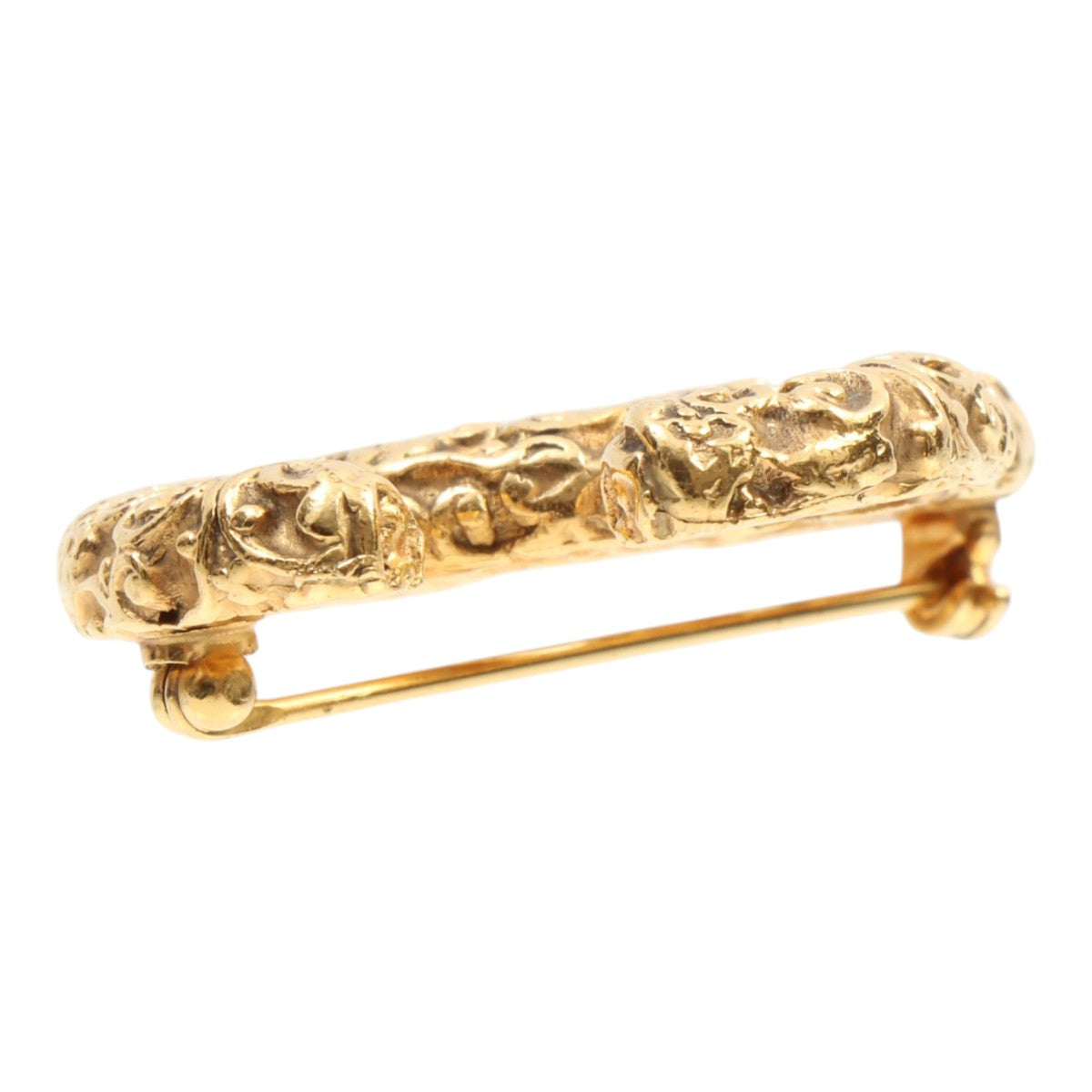 1993 CC Logo Design Brooch Gold