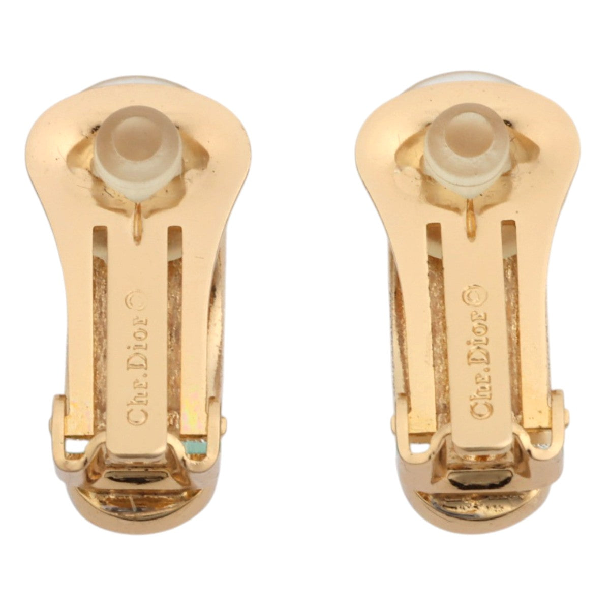 Rhinestone Logo Earrings - Gold