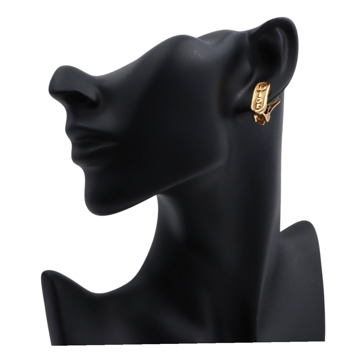 Rhinestone Logo Earrings - Gold