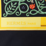 カレ90 www.hermes.comパターンスカーフ ブラック/マルチ