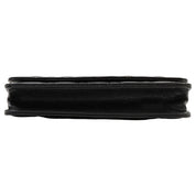 Circa 2019 CC Mark Plate Matelassé Stitch Chain Wallet Black