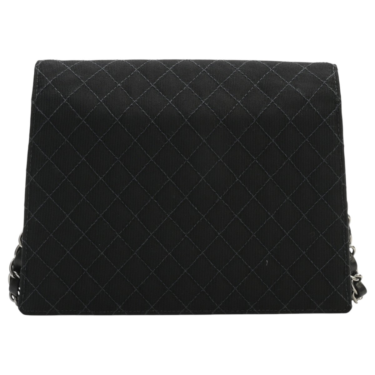 Circa 2004 CC Logo Emblem Patch Chain Shoulder Bag Black