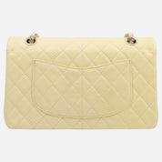 2010年頃製 パイソンクラシックフラップチェーンバッグ25cm アイボリー