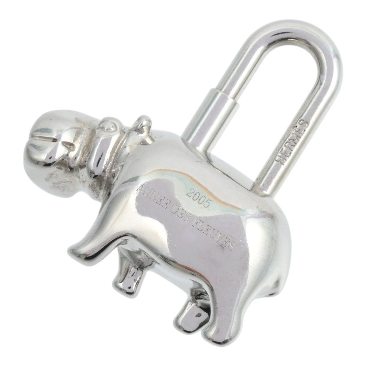 2005 Hippopotamus Cadena Charm Silver
