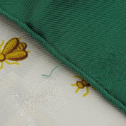Carré 90 Napoleon Pattern Scarf Green/White