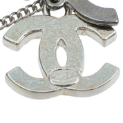 2006-Made Rhinestone Double CC Mark Necklace Silver
