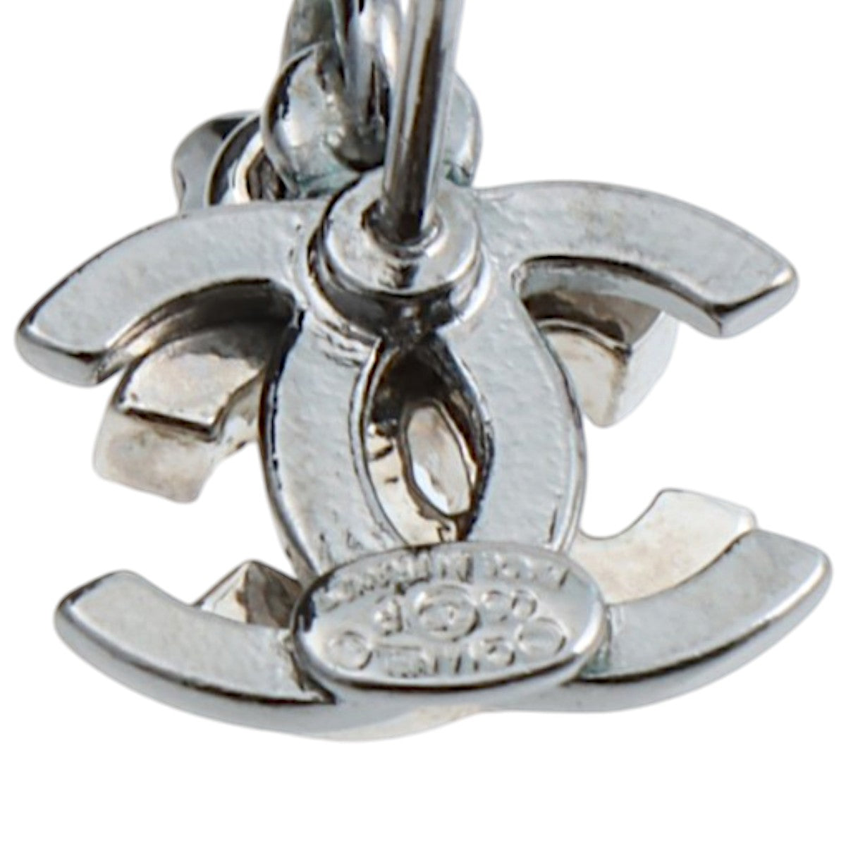 2006年製 ラインストーンCCマークピアス シルバー/ブラック