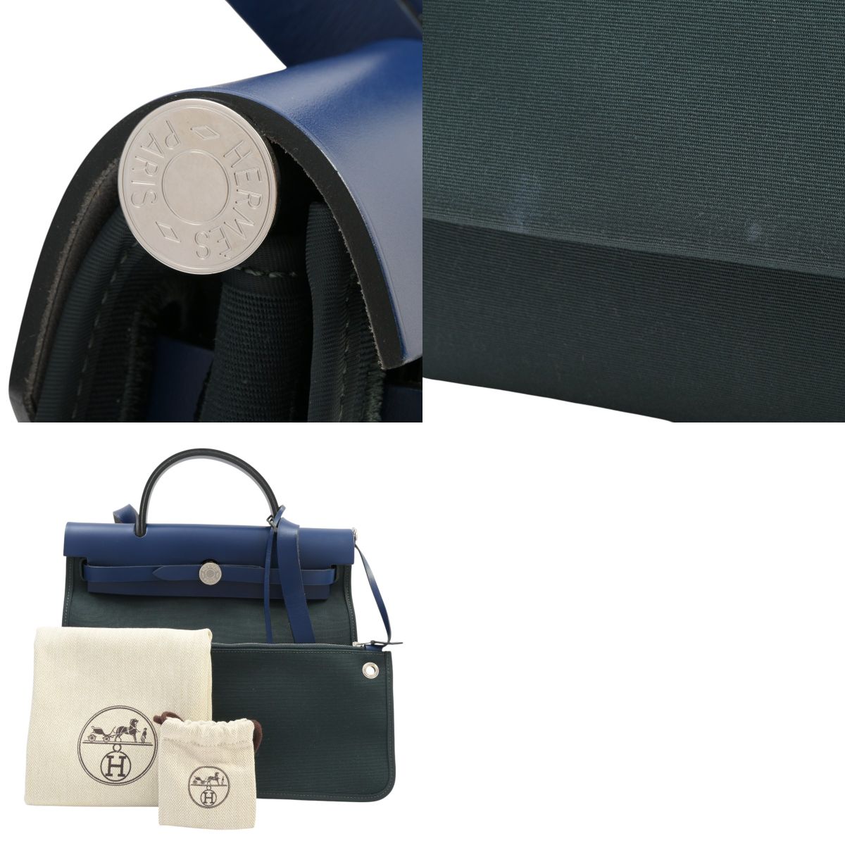 2019 Herbag Zip PM Blue Saphir/Vert Cypres