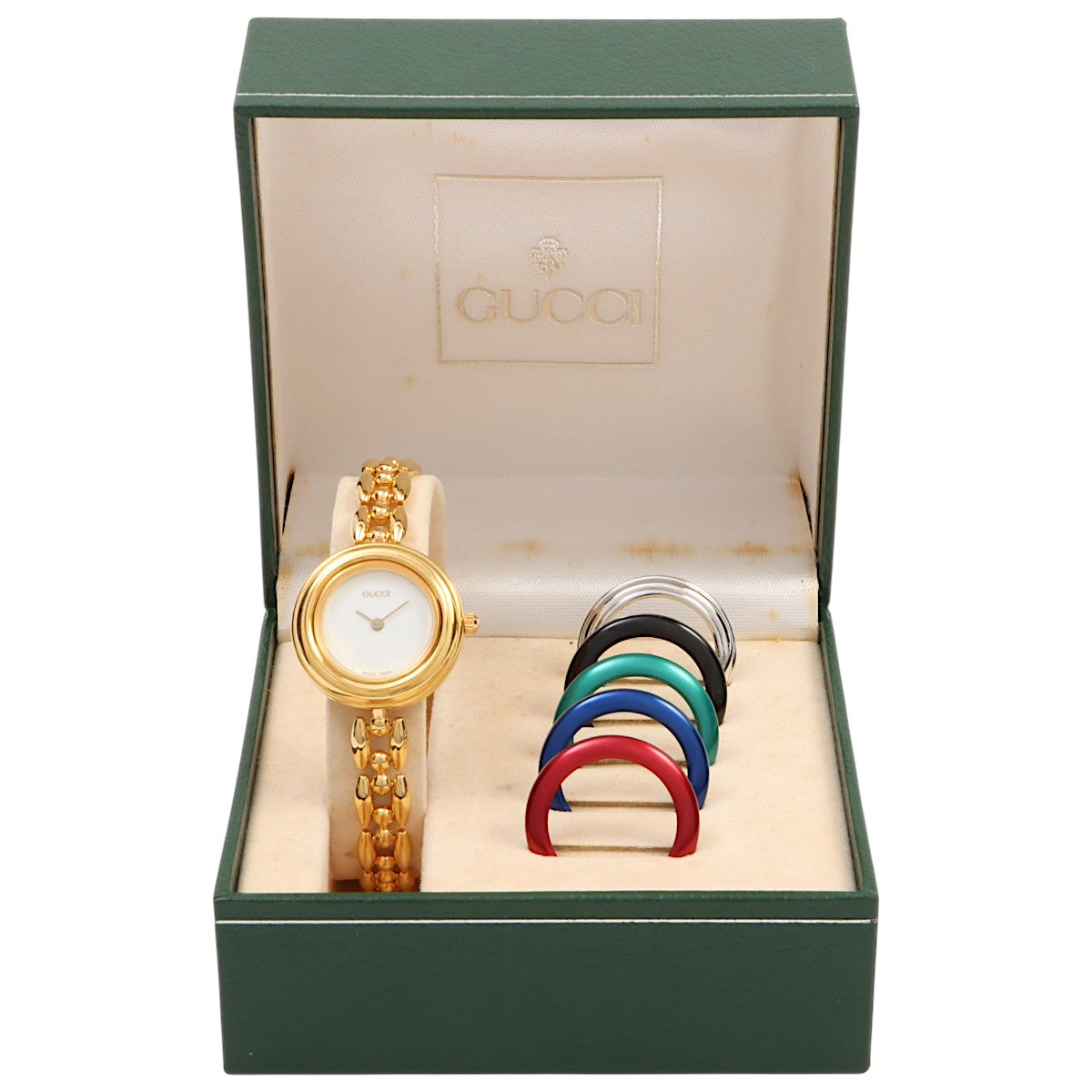 Metallic Interchangeable Bezel Watch 6 Colors 11/12.2 Quartz White