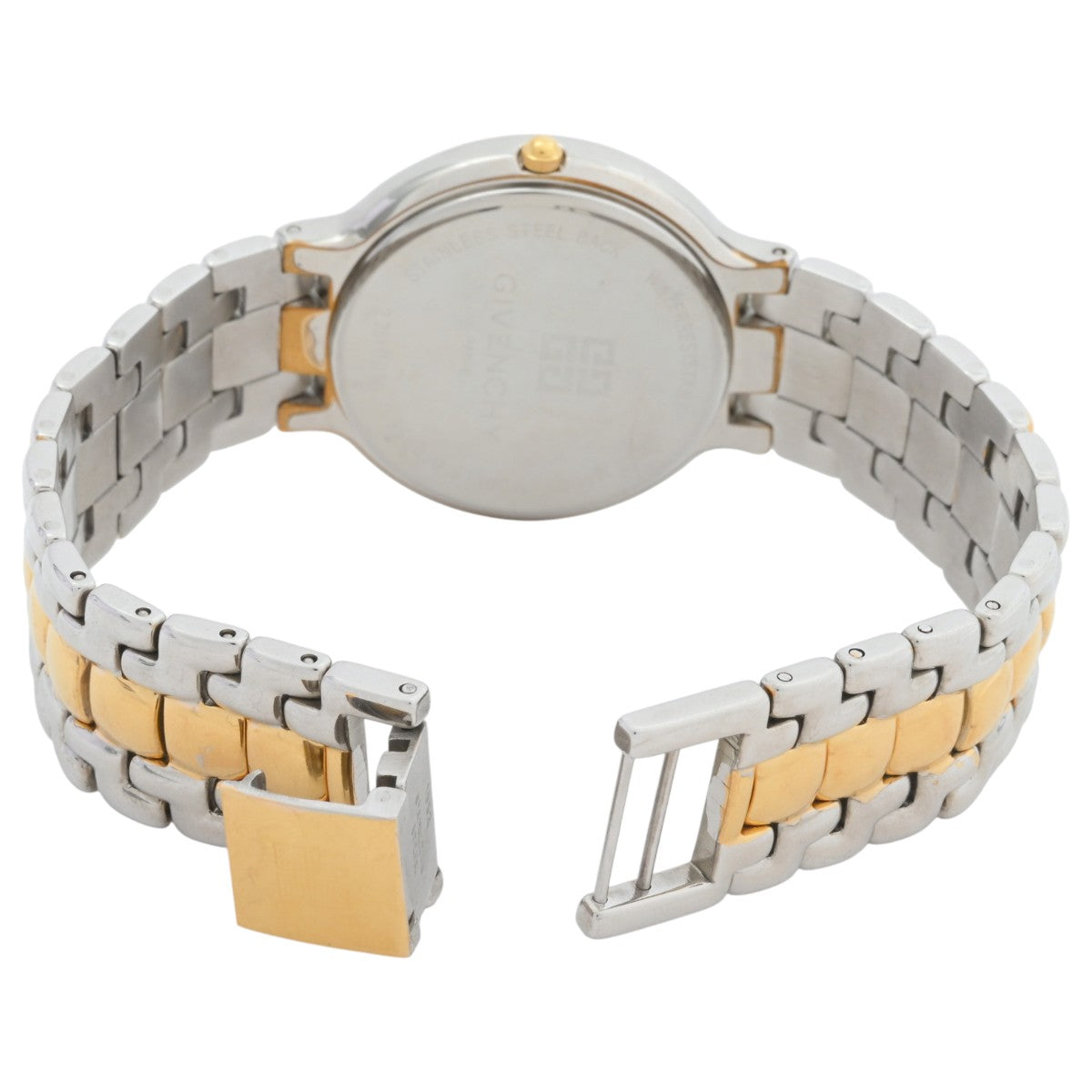 Round Logo Face Watch Quartz Champagne