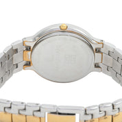 Round Logo Face Watch Quartz Champagne
