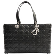 Canage Stitch Logo Charm Tote Bag Black