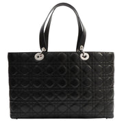 Canage Stitch Logo Charm Tote Bag Black
