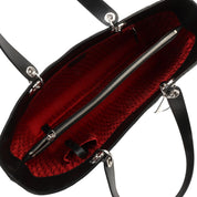 Canage Stitch Logo Charm Tote Bag Black
