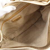 Linen Matelassé 2-Way Bag Beige/Gold