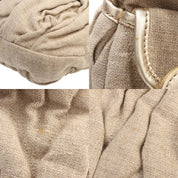 Linen Matelassé 2-Way Bag Beige/Gold