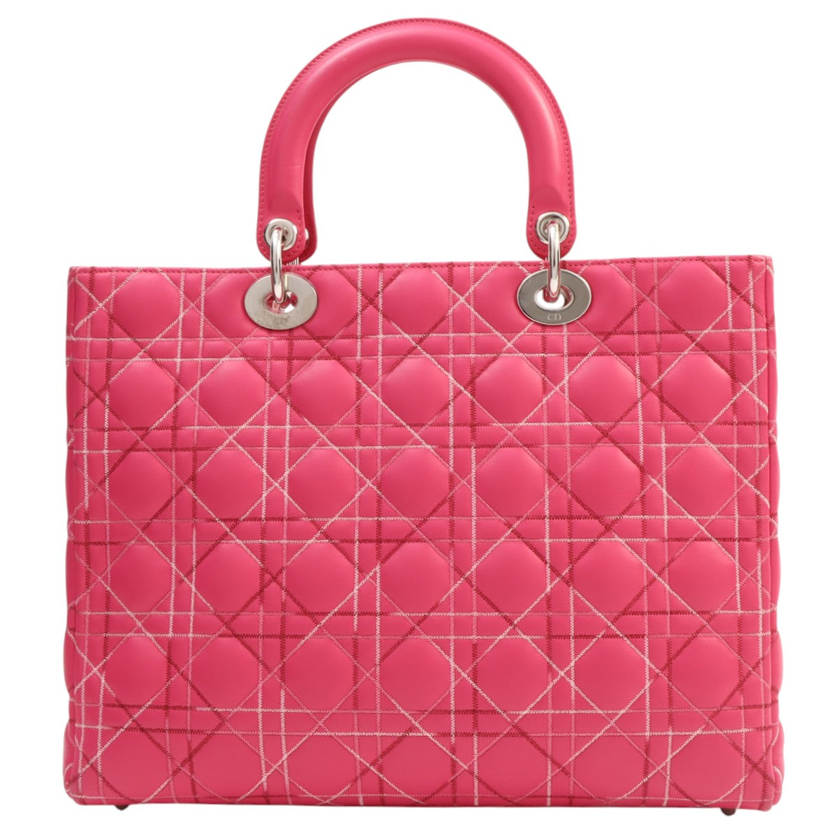 Lady Dior Cannage Stitch 2-Way Bag L Pink