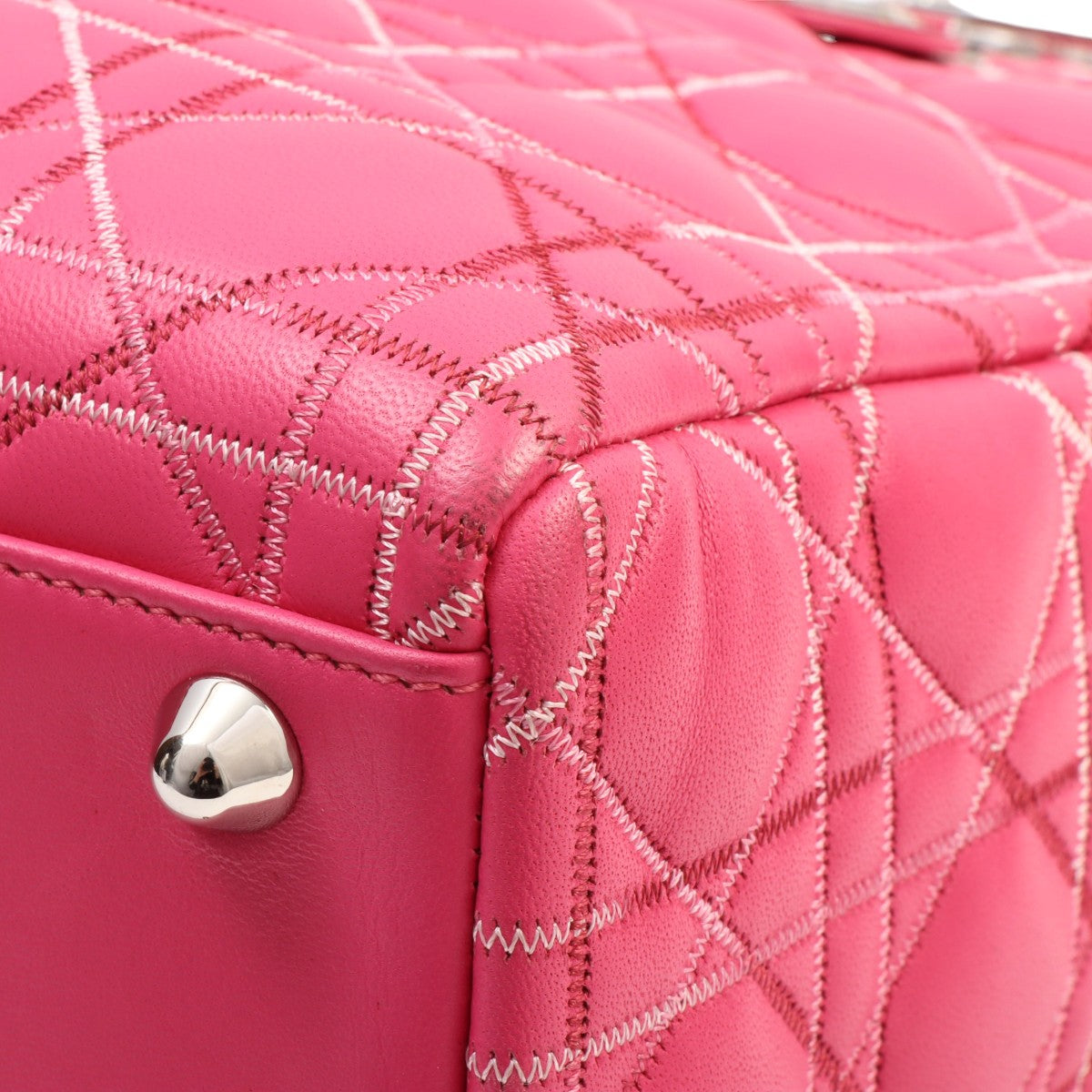 Lady Dior Cannage Stitch 2-Way Bag L Pink